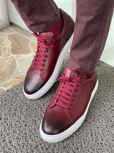 maroon sneakers men.